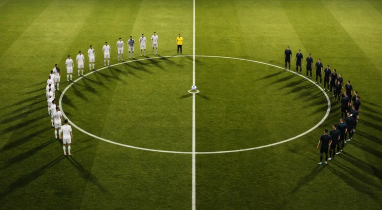 Asian Handicap weddenschappen - voetbalveld met tactisch overzicht